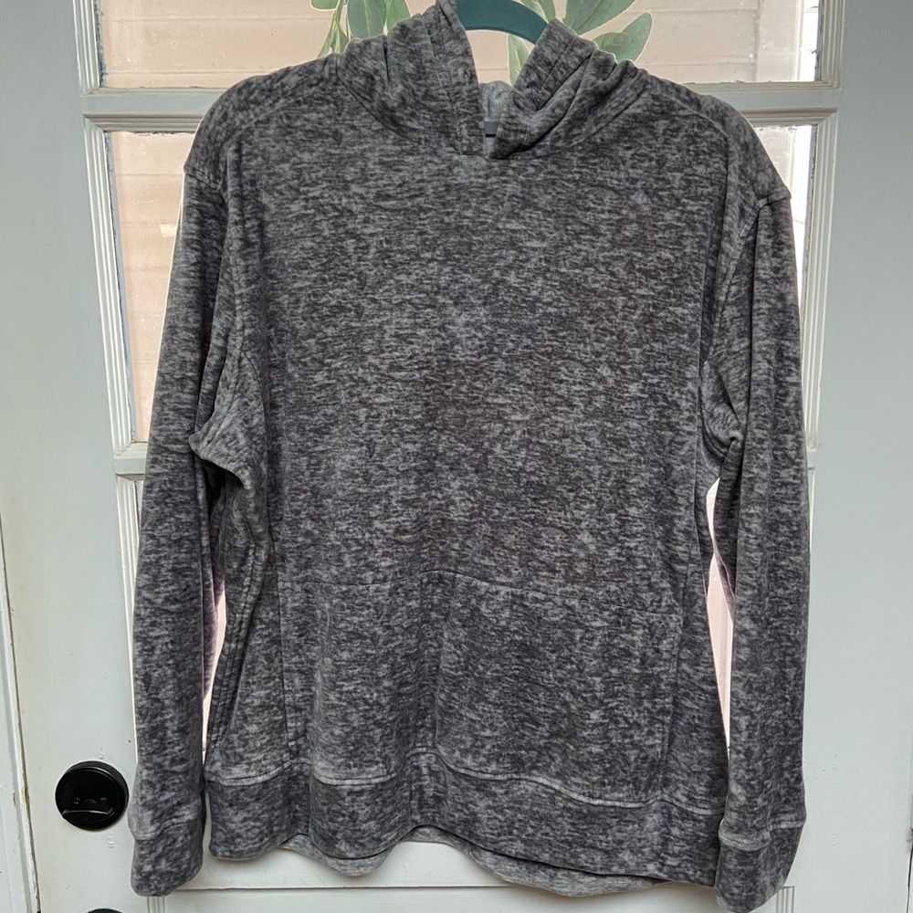 Cuddl Duds men’s gray space dyed velour hoodie